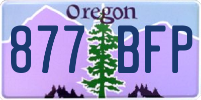 OR license plate 877BFP