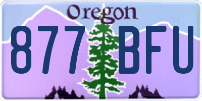 OR license plate 877BFU