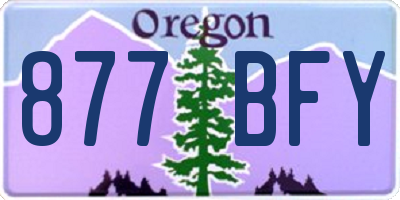 OR license plate 877BFY