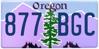 OR license plate 877BGC