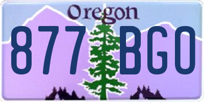 OR license plate 877BGO