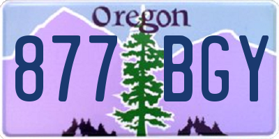 OR license plate 877BGY