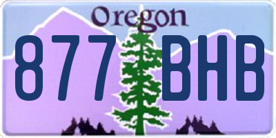 OR license plate 877BHB