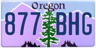OR license plate 877BHG