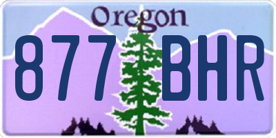 OR license plate 877BHR