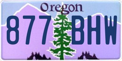 OR license plate 877BHW