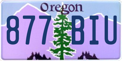 OR license plate 877BIU