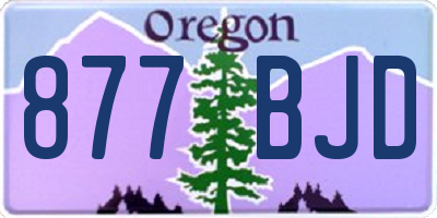 OR license plate 877BJD