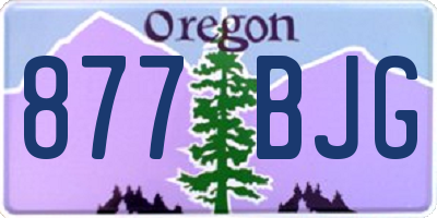 OR license plate 877BJG