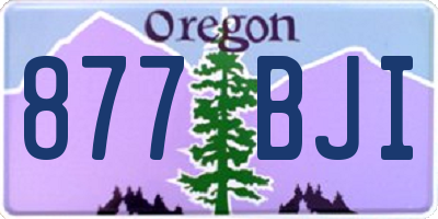 OR license plate 877BJI