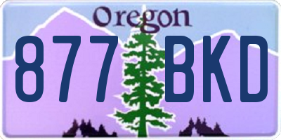 OR license plate 877BKD
