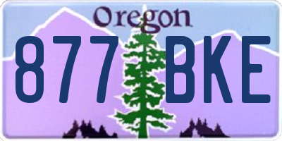 OR license plate 877BKE