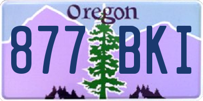 OR license plate 877BKI