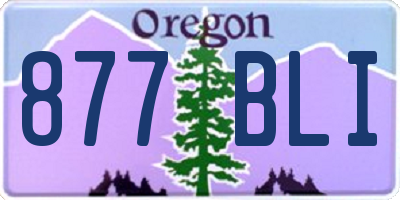 OR license plate 877BLI