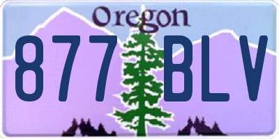 OR license plate 877BLV