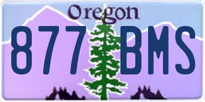 OR license plate 877BMS