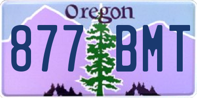 OR license plate 877BMT
