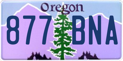 OR license plate 877BNA