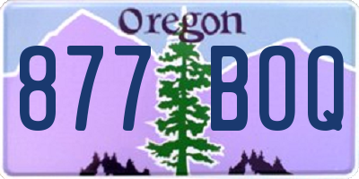 OR license plate 877BOQ