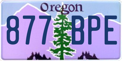 OR license plate 877BPE