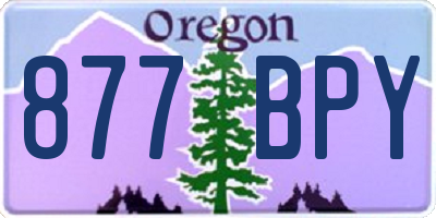OR license plate 877BPY