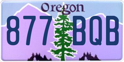 OR license plate 877BQB
