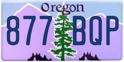 OR license plate 877BQP