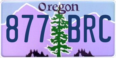 OR license plate 877BRC