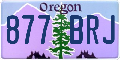 OR license plate 877BRJ