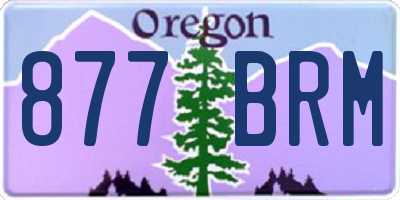 OR license plate 877BRM