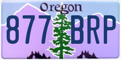 OR license plate 877BRP