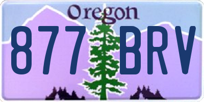 OR license plate 877BRV