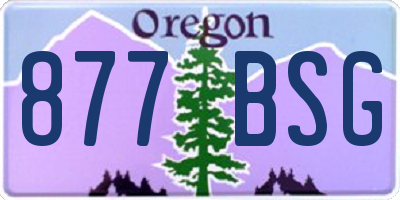 OR license plate 877BSG