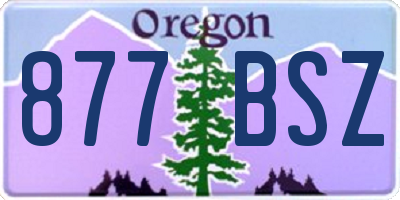 OR license plate 877BSZ