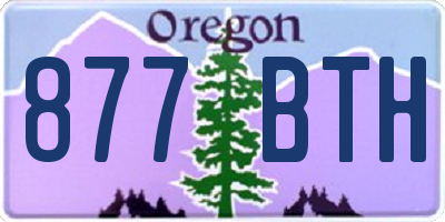 OR license plate 877BTH