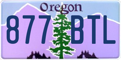 OR license plate 877BTL