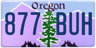 OR license plate 877BUH