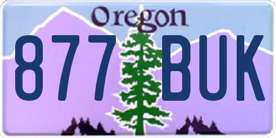 OR license plate 877BUK