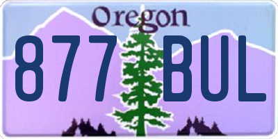 OR license plate 877BUL