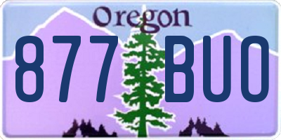 OR license plate 877BUO
