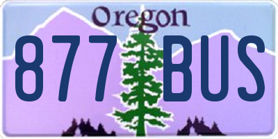 OR license plate 877BUS