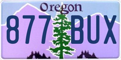 OR license plate 877BUX