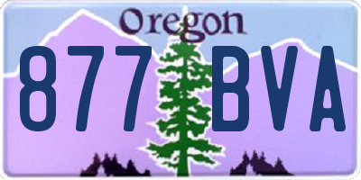 OR license plate 877BVA