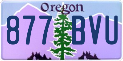 OR license plate 877BVU