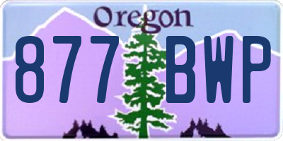 OR license plate 877BWP