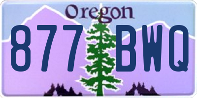 OR license plate 877BWQ