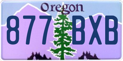 OR license plate 877BXB
