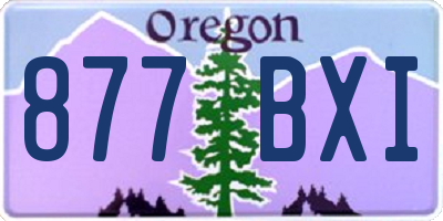 OR license plate 877BXI