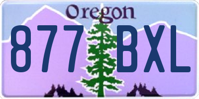 OR license plate 877BXL