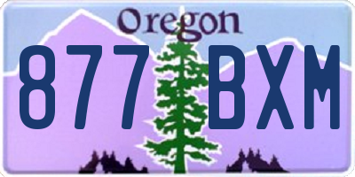 OR license plate 877BXM